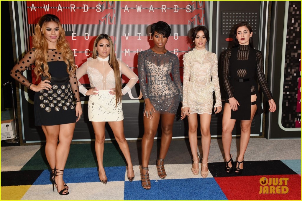 LOS ANGELES, CA - AUGUST 30: Recording artists Dinah-Jane Hansen, Ally Brooke, Normani Hamilton, Camila Cabello and Lauren Jauregui of Fifth Harmony attend the 2015 MTV Video Music Awards at Microsoft Theater on August 30, 2015 in Los Angeles, California. (Photo by Jason Merritt/Getty Images)